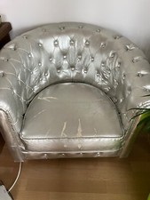 Ledersessel silber von bretz - silber,