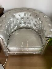 Ledersessel silber von Bretz