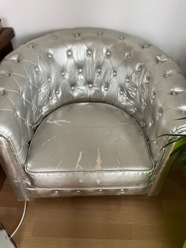 Ledersessel silber von - , bretz