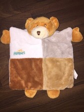 Pampers Schmusetuch Schnuffeltuch Kuscheltuch Teddybär Bear Braun Weiß Grau