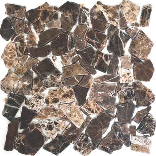 Marmor bruch steinmosaik braun - bruch,