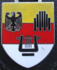 Brustanhänger Verbandsabzeichen Heeresmusikkorps 100 Münster (E) Zinn