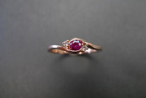 Ruby stapelring aus - ruby,