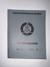 Nva wehrdienstausweis blanko - wehrdienstausweis,