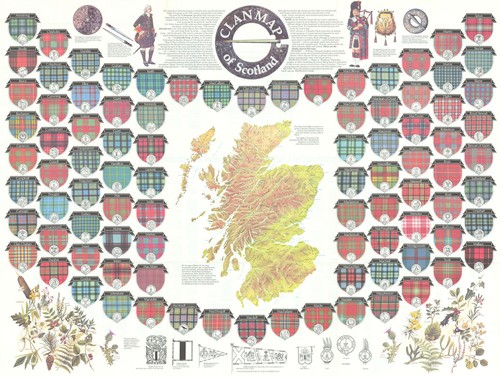 Clankarte von schottland - clankarte,