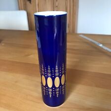 Vase - Heinrich Porzellan * Echt Kobalt mit Golddekor, blau
