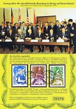 BRD 1989: 2+4-Vertrag-über-Deutschland-Gedenkblatt mit drei UdSSR-Marken! 23-01