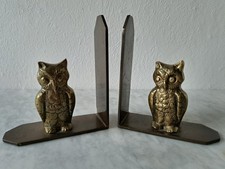 Buchstützen Messing Eule 