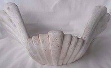 Ein Paar Vintage Groß Gips Wandlampen Muschel Form, Serge Roche Stil