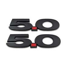 2x Black 5.0 Logo Car Emblem