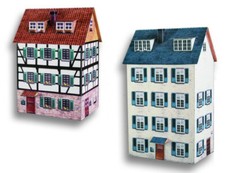 HEKI Citiline 10030 Stadt Reihenhäuser 2X Architektur Modellbau aus Pappe HO NEU