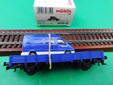 B08 Märklin H0 Güterwagen 00758-08 Niederbord THW mit Transporter OVP TOP