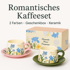 Keramik Kaffee Tassen Set mit