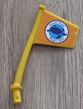 playmobil© Fahne Flagge Aufkleber Sticker aus 4489 Forscher-Boot mit Pottwal