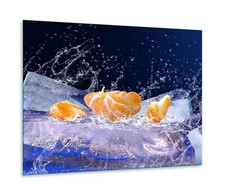 Herdabdeckplatte Ceran 1 teilig 60x52 Obst Gelb Abdeckung Glas Spritzschutz Deko