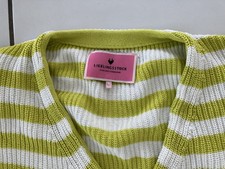 super Lieblingsstück Strickweste limone/weiß gestreift Gr. 42
