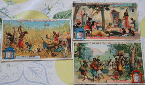 Sammelbilder liebig fleisch - 3x,