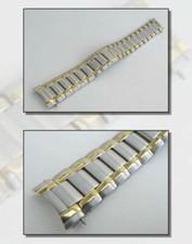 Edelstahlarband massiv bicolor 20 mm Rundanstoß für Gehäuse Ø40mm Abeler & Söhne