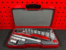 TengTools 1/4"-3/8"-Steckschlüssel-Set, 6-Kant, 34 Teile