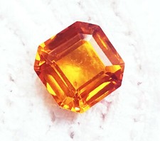 Quadrat Schliff Orange Saphir