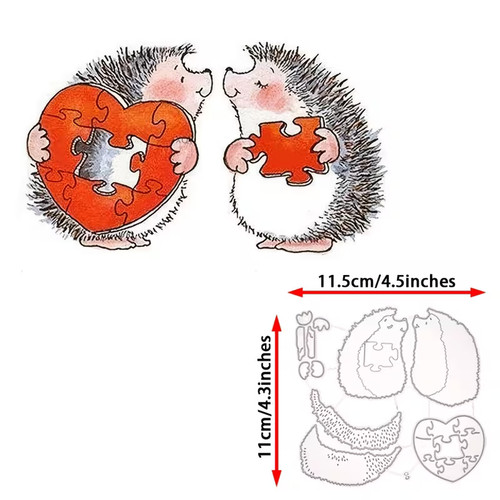 Stanzschablone igel liebe - (57)stanzschablone, *igel-liebe
