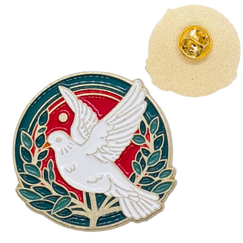 Weiße taube anstecknadel - weiße,