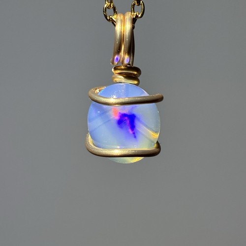 Halskette mit welo opal - halskette,