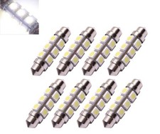 8x 24V KFZ LED Festoon Sofitten 12 SMD 42mm Innenraum Beleuchtung Lampe 6000K