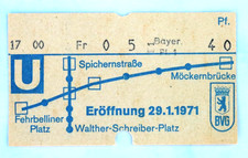 BVG - Berlin Fahrschein - Fahrkarte - U-Bahn Eröffnung 26.1.1971 Bayer. Pl. 1