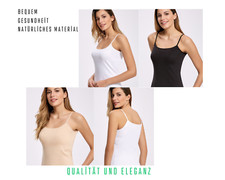 2er-3er-5er Damen Trägerhemd Unterhemd %100 Baumwolle Frauen Shirt Top Spaghetti