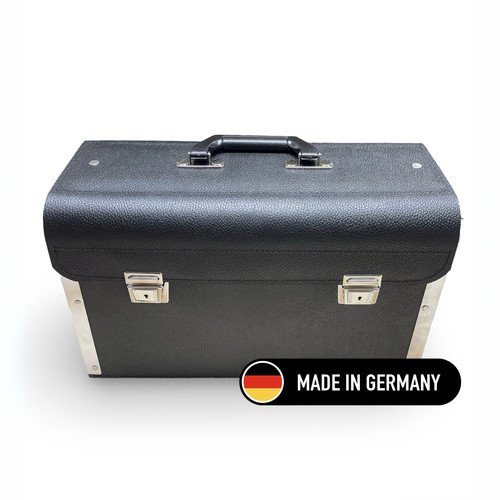 Schwarz genarbter leder - schwarz,