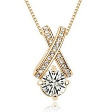 Halskette Solitär Schleife