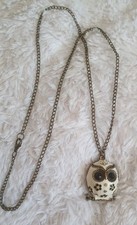 Lange Kette Halskette mit Eulenanhänger, Eule