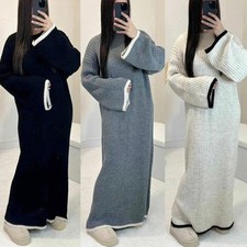 Damen Zopfmuster gerippt Maxi