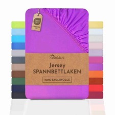 Jersey Spannbettlaken Spannbetttuch Bettbezug 100% Baumwolle viele Farben/Größen