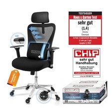 CLOUVOU ergonomischer Buerostuhl 150 kg CleverSeat Schreibtischstuhl Home Office
