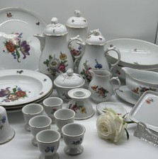 Auswahl prunkvolles Fürstenberg Porzellan Blümchen Kaffee und Speiseservice
