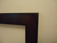 Bilderrahmen 25x25cm braun schwarz Holz Rahmen für Keilrahmen Leinwand geeignet