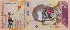 BANKSY * 50 Bolivares * Echte