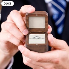 Holz Ringbox Massive Walnuss