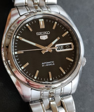 Seiko 5 Automatic 7S26-01V0, Black dial, from 08/1994, 36mm, 21jewels, 18,5cm