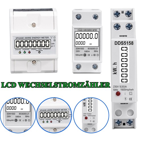 Lcd stromzähler für din - stromzähler,