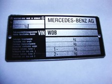 Typenschild Mercedes für  R