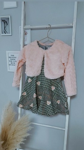 Mädchen set kleid mit - mädchen, plüsch