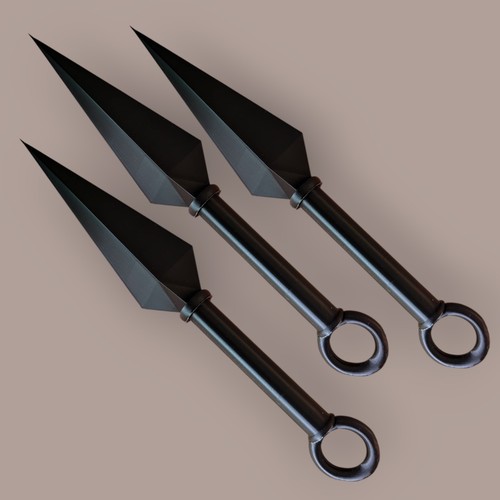 Naruto anime kunai 3d - naruto,