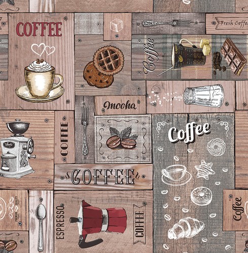 Wachstuch kaffee barista - wachstuch,