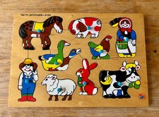 Holz-Steckpuzzle Bauernhof /