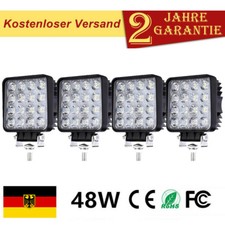4x 48W LED Arbeitsscheinwerfer Offroad Scheinwerfer 12V 24V für Jeep SUV Bagger