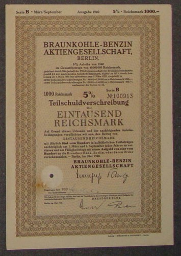 Braunkohle-Benzin