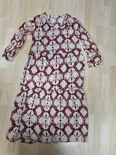 Neuwertig Luxus Traum Kleid Milano Maxi Gr 36 Beige Rot  Akt. Kollektion 130e